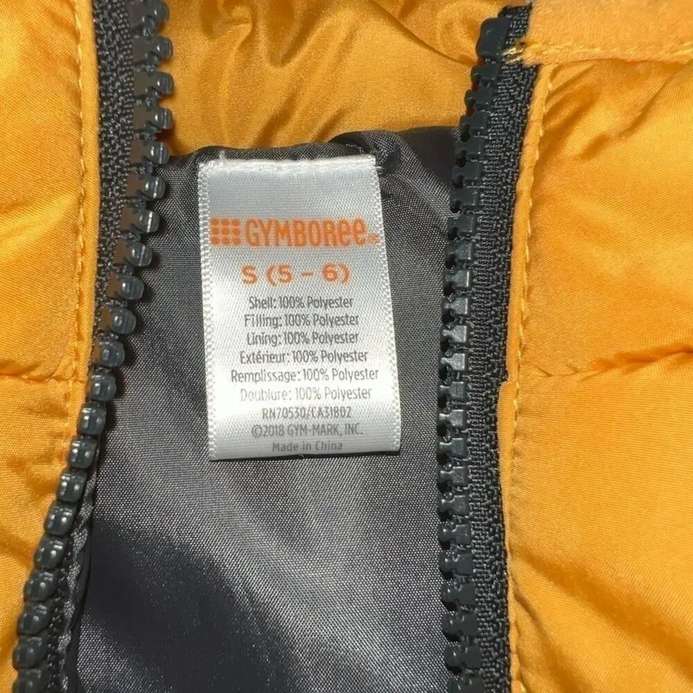 GYMBOREE BOYS FULL ZIP VEST SIZE S (5/6)